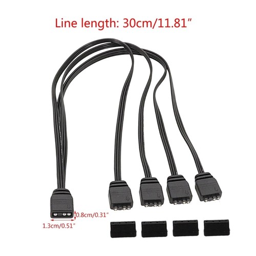Convenient 5V 3Pin ARGB Splitter Cable Expand Your Lighting System with Ease - Photo 8/10