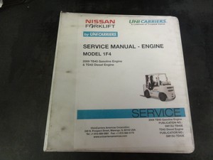 Nissan UniCarriers Forklift Engine Model 1F4 2009 TB45 TD42 Service