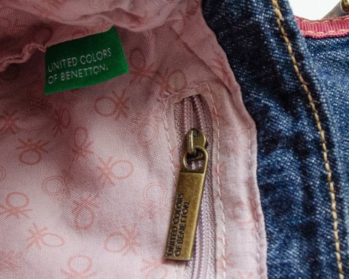 Benetton Vintage Y2K Denim Shoulder Bag - Picture 6 of 7
