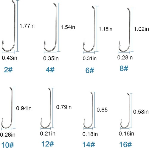 100pcs Fly Fishing Hook Long Shank Fly Tying Fish Hooks Carbon Steel Barbed Hook - Picture 7 of 18