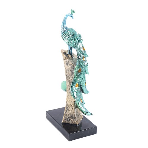Harz Pfau Figur Statue Skulptur Blau Artware, für Zuhause & Büro Dekoration NEU - Bild 3 von 12