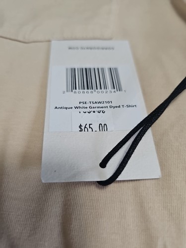 Corridor NYC NEW Antique White Garment Dyed Pocket TShirt SZ S - Picture 10 of 12