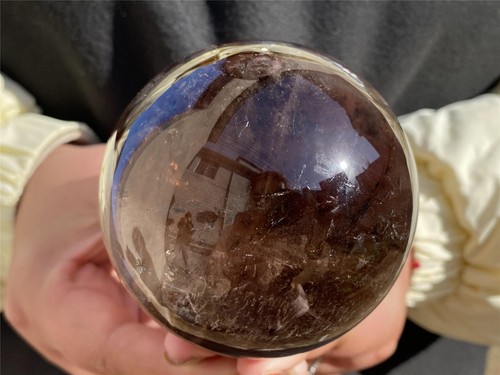 690g Natürlicher Rauchcitrin Quarz Kugel Quarz Kristall Kugel 79mm Reiki XQ2025 - Bild 1 von 12