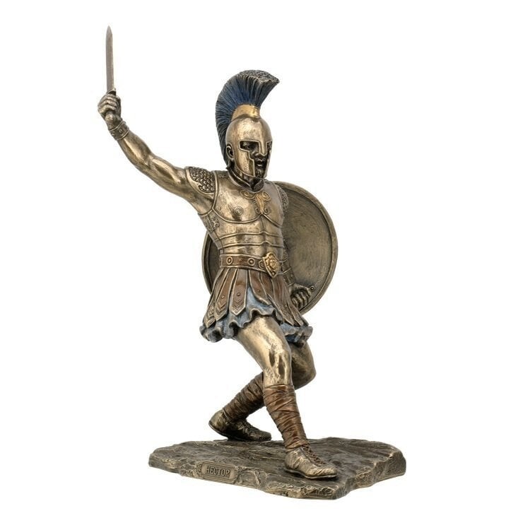 Prince de Troie Hector sculpture décorative pour bibliothèque de passionné d'histoire