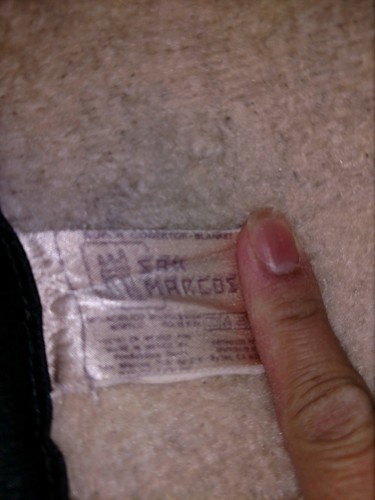 Vintage San Marcos Horses Blanket 76" x 54" Black Pink Reversible w/Tag Western - Picture 7 of 10