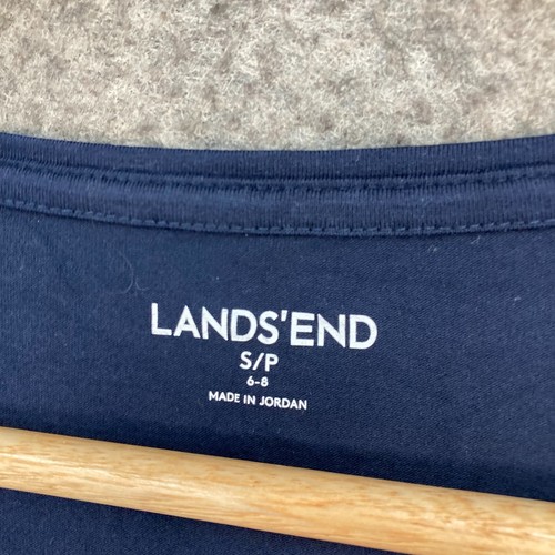 NEW Lands End Womens Top Size S Small 6-8 Navy Blue Short Sleeve T-Shirt 39334 - Picture 4 of 12