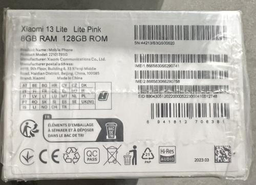Xiaomi 13 Lite 5G Lite Pink - 8GB Ram - 128GB - Factory Unlocked - Picture 5 of 5