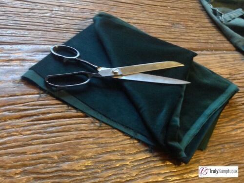DARK GREEN Light Weight Cotton Velvet Material Craft, Dress. Cushion Fabric - Picture 3 of 7
