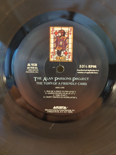 Alan Parsons Project The Turn Of A Friendly Karte Vinyl 1980 1. Presse Arista - Bild 6 von 8