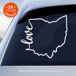 Ohio-State-034-Love-034-Decal-OH-Love-Car-Vinyl-Sticker-add-heart-over-any-city