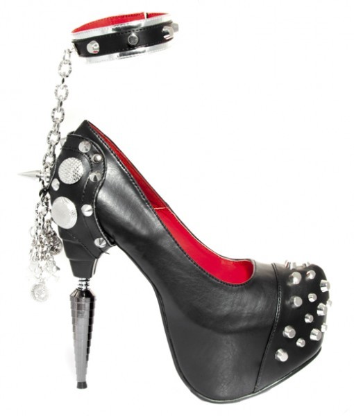 Hades Bond Black Matte Finish Ankle Collar W Chain Platform shoes 6 Layer Heel Hades Bond Black Matte Finish Ankle Collar W Chain Platform shoes 6 Layer Heel