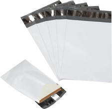 1000 Pack  White Poly Mailers Shipping Bags - Safe Shipping with 7.5X10.5 Mailer