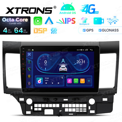 Octa Core Android 14 for Mitsubishi Lancer Stereo 10.1'' IPS 4+64GB Car Radio 4G