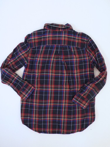 RALPH LAUREN Boys Navy Green Red White Plaid Button Front Cotton Shirt Sz 7 - Picture 7 of 8