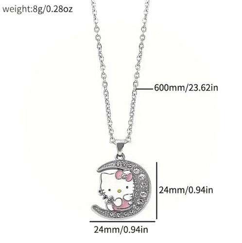 2024 HELLO KITTY Anhänger Halskette & HELLO KITTY Reversnadel sowohl neu als auch ungeöffnet - - Bild 5 von 7