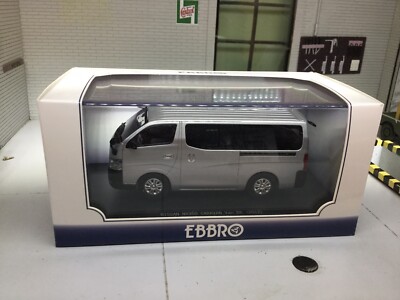 1:43 Nissan NV350 Van DX 2012 Silver MPV Caravan Ebbro