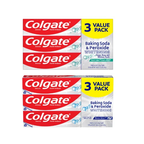 Colgate Whitening Toothpaste Baking Soda & Peroxide Toothpaste 170g Each
