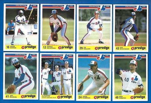 1986 PROVIGO MONTREAL EXPOS MLB BASEBALL CARD 1-28 + CHECKLIST SEE LIST - Picture 26 of 61
