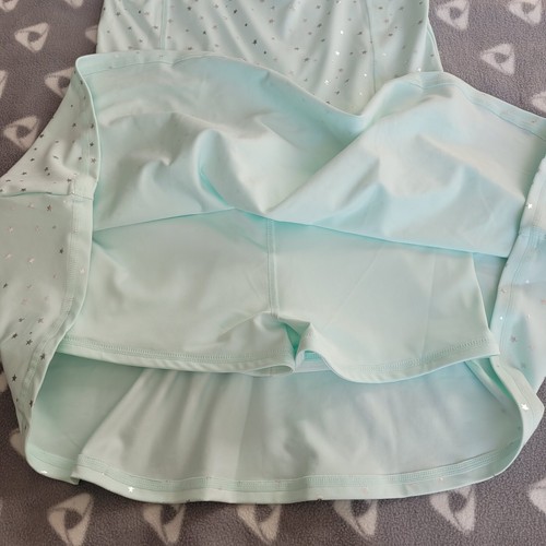 NWT GAP Fit Dry Girl's Sz XL Tennis Dress Pastel Green Sleeveless Stretch Stars - Picture 6 of 14