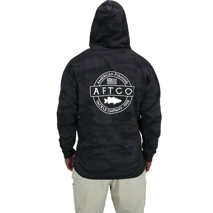 Aftco Bass Patch Pullover Hoodie -Black Camo | eBay