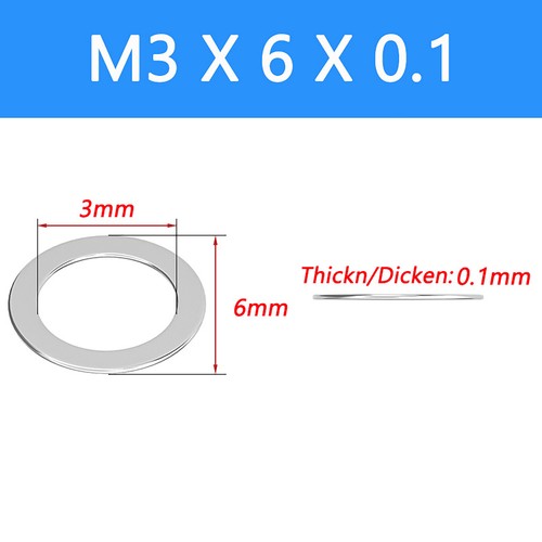 Shim Washers 0.1mm 0.2mm 0.3mm 0.4mm 0.5mm-3mmThick DIN 988 A2 Stainless steels - Picture 21 of 252
