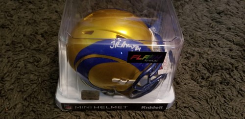 Los Angeles Rams Jalen Ramsey handsignierter Flash Mini Helm JSA COA - Bild 2 von 11