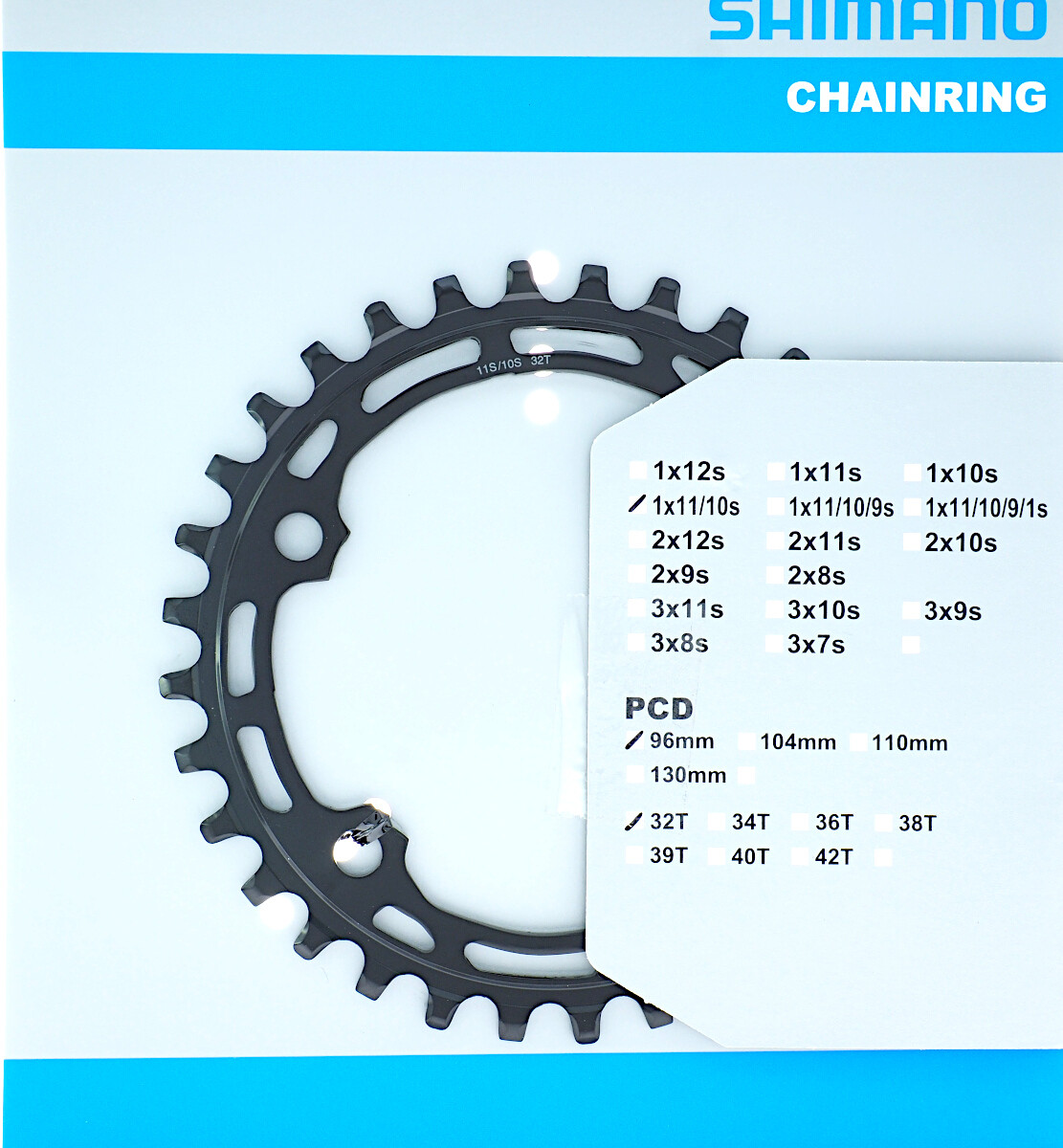 Shimano Deore FC-M5100-1 1x11 Speed Chainring 32T Narrow Wide Version 1x11 speed