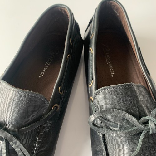 BACCO BUCCI Muse Black Leather Bow Loafers Driver Shoes Men's Sz 11 Made ITALY - Picture 8 of 11