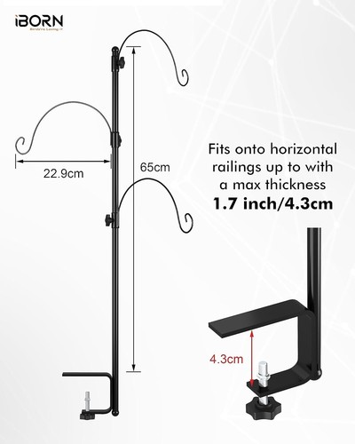 Bird Feeder Hook for Deck Railing Outside Hanging for Humming Bird Feeders fo... - Picture 5 of 9