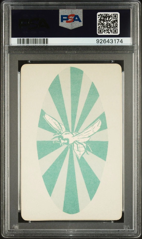 PSA 8 NM- MINT RARE Bruce Lee Van Williams 1966 Green Hornet Joker Playing Card - Image 2 of 2