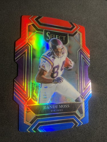 Randy Moss 2021 Select Club Level Die Cut Red Blue Prizm Vikings 237 PWE - Picture 2 of 5