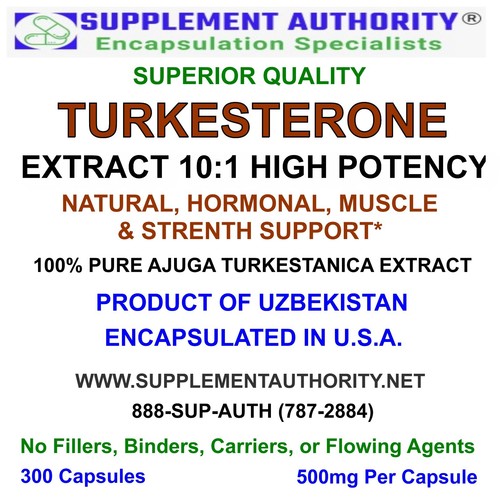 CÁPSULAS DE POLVO DE EXTRACTO DE TURKESTERONA 10:1 - Bolsa de 100 quilates - ¡SUPER FRESCAS! - ¡NUEVO! - Imagen 6 de 7