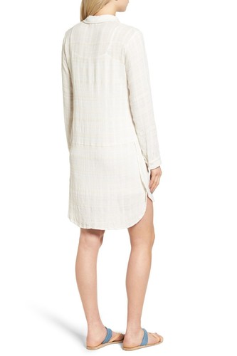 NWT $158 SPLENDID XS, S Sandbar Stripe Lace-Up Dress Cream, Olive Green SD11488 - Picture 21 of 23
