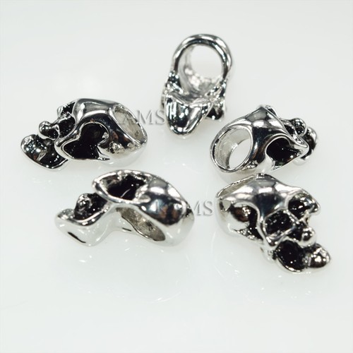 1pcs Single Vertical Hole Metal Skull Beads for Paracord Lanyards 3 Color - Picture 7 of 29