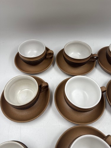 Denby Coffee Cup & Saucer Set Brown Stoneware Vintage Collection T2270 NVB - Picture 2 of 7