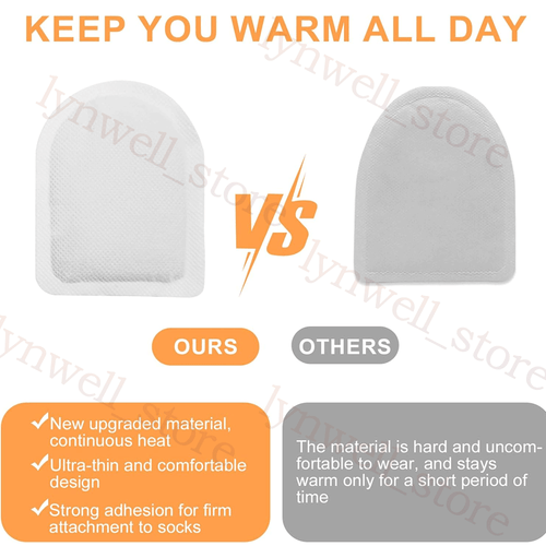 40 pares de calentadores de manos y calentadores de pies calentador de bolsillo para calentador de 8 horas - Imagen 14 de 19