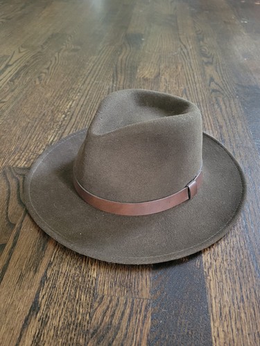 Pendleton Hat 100% Virgin Wool Fedora Brown w/ Leather Band Small WPL 5923 USA - Picture 8 of 8