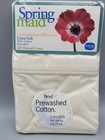 NOS Springmaid 100% Cotton 200 TC Pre-Washed Ivory Two Standard Pillowcases