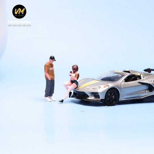 Resin 1:18 1:24 1:43 1:64 1:87 Milktea Couple Set B Miniature Figure F Car Toys - Picture 4 of 8