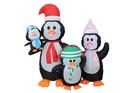 5 Foot Christmas Inflatable Penguins Family Yard Decoration Lights Decor Outd...