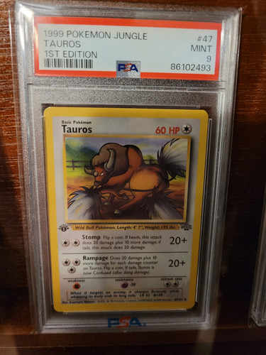 1st Edition 1999 Pokemon Jungle Tauros PSA grade 9. - Picture 1 of 1