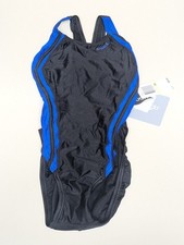 New Speedo Quantum Splice Lycra Black/Blue One Piece Racing Swimsuits