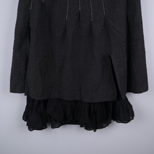 COP.COPINE Womens Vintage Viscose Wool Black Skirt Size 42 - Picture 3 of 10