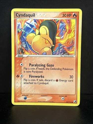 Pokémon TCG Cyndaquil EX Unseen Forces 54/115 Regular Common LP - Picture 1 of 2