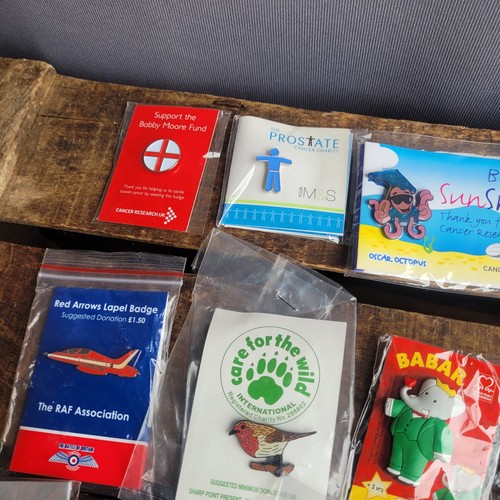 Job Lot Charity Enamel Pin Badges New In Packs - Picture 4 of 12