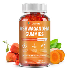 Organic Ashwagandha Gummies Maximum Strength 5000mg With Black Pepper Extract