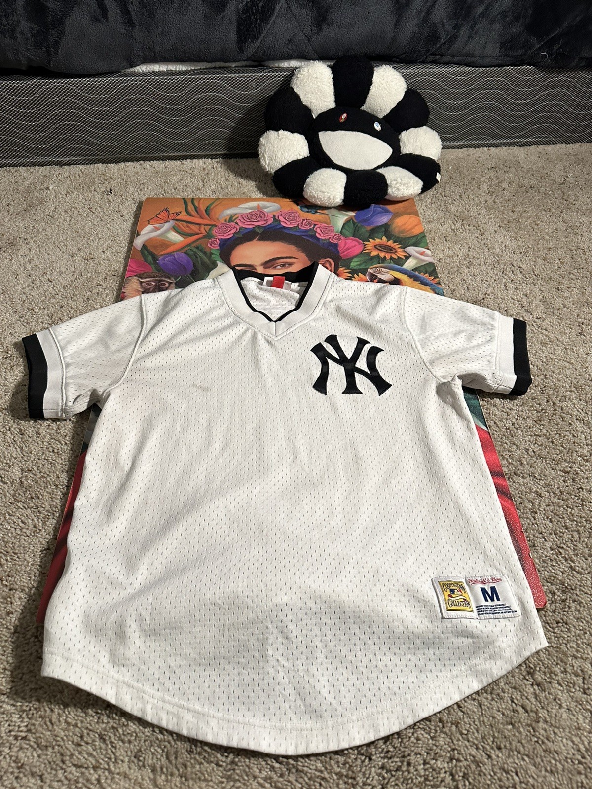 Mitchell & Ness New York Yankees Jersey Men M White Cooperstown Collection MLB