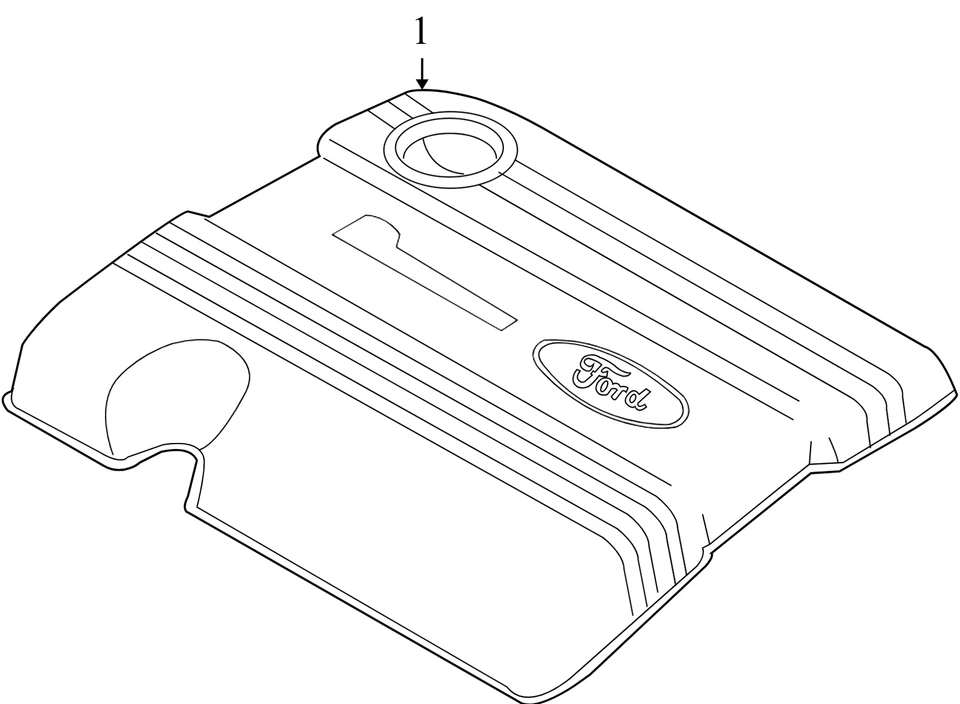 2005-2008 Ford Escape Mercury Mariner Engine Cover Used 7M6Z6A949AB OEM Foto 2 de 4