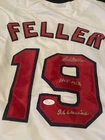 Bob Feller Cleveland Indians #19 Signed Jersey Autographed Baseball JSA HOF ‘62
