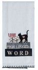 Kay Dee Designs Four Legged Word Embroidered Tea Kitchen Towel, 18" x 28"